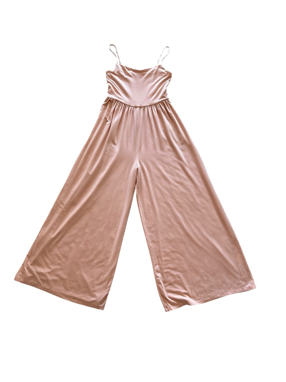 Aritzia Wilfred New Melodie Wide-Leg Fit & Flare Jumpsuit in Light Blush Pink-XS - Picture 2 of 4
